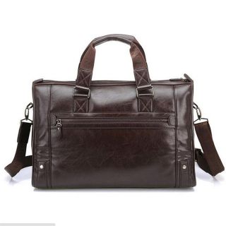 Premium Moroccan Leather Dark Brown Messenger Bag with Multiple Pockets