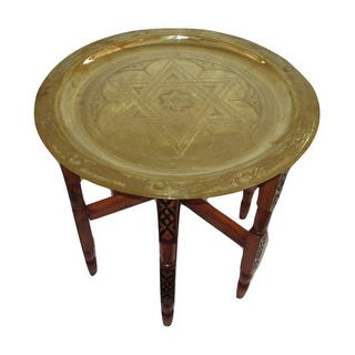 Metal Moroccan Side Table with Detachable Tray | Handmade Quality