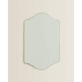 Moroccan Gold Hammered Iron Wall Mirror - Customizable Dimensions
