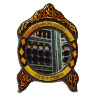Hand-Carved Moroccan Arch Wooden Mirror | Custom Dimensions