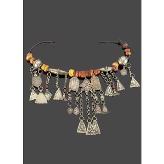 Authentic Moroccan Tuareg Berber Necklace - Geometric Artistry