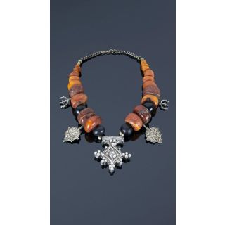 Moroccan Tuareg Berber Geometric Necklace - Cultural Elegance & Contemporary Style
