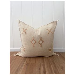 Moroccan Cactus Silk Sabra Pillow - Handmade Berber Artistry