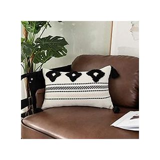 Handwoven Moroccan Black and White Pillows
