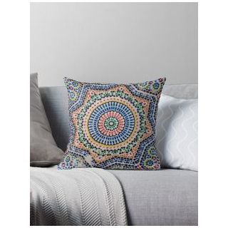 Handmade Flower Mandala Moroccan Throw Pillows