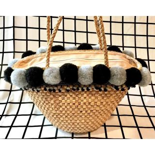Moroccan Handwoven Pom Pom Baskets for Versatile Style