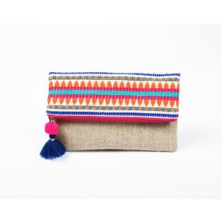 Handwoven Moroccan Straw Clutch - Sustainable Style