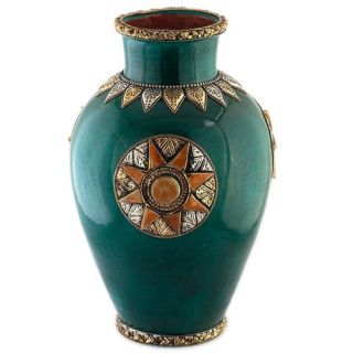 Handcrafted Moroccan Pottery Vase | Traditional Painted Design | Home Decor Charm