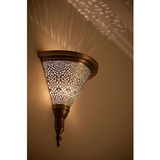 Moroccan Silver Metal Pendant Wall Lamps | Handcrafted Vintage Lighting