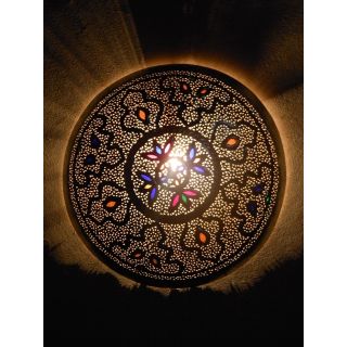 Moroccan Silver Metal Pendant Wall Lamps