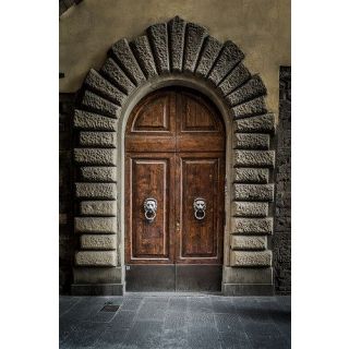 Moroccan Arched Solid Wood Door - Handcrafted Durable Elegance