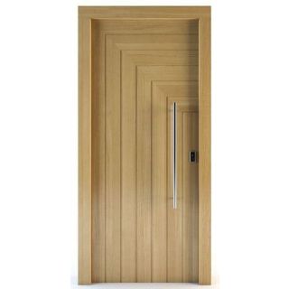 Light Oak Modern Wood Door | Moroccan Crafted | Durable & Sophisticated