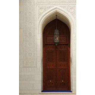 Moroccan Arched Wood Door - Premium Solid Wood Crafted Entrance