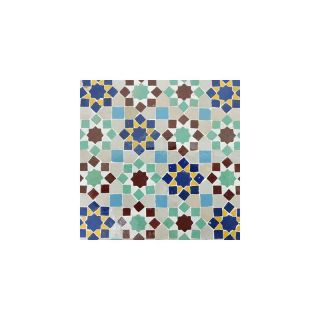 Moroccan Mosaic Pattern - Handmade Vibrant Eight-Point Stars