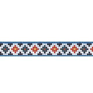 Colorful Moroccan Floral Mosaic Border Tiles Home Decor
