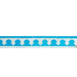 Moroccan Turquoise Mosaic Border | Elegant & Durable Tiles