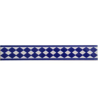 Moroccan Mosaic Border Blue Tile - Elegant Design for Walls & Floors