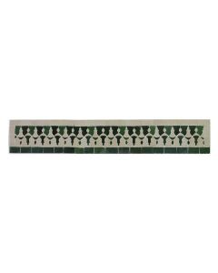 "Premium Moroccan Mosaic Border | Green & White Tilework"