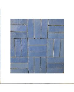 Elegant Lavender Blue Handmade Moroccan Bejmat Tiles