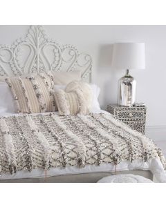 Luxurious Handcrafted Moroccan Wedding Blanket - 100% Cotton