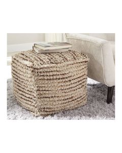 Moroccan Handmade Striped Carpet Pouf - Cozy Elegance & Style