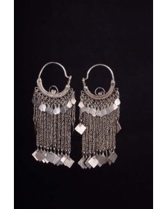 Tuareg Berber Geometric Earrings - Handmade Moroccan Statement Jewelry