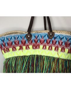 Moroccan Handwoven Ethical Straw Handbag - Handbag Baskets 011