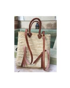 Moroccan Berber Handwoven Straw Handbag - Eco-Luxury Chic