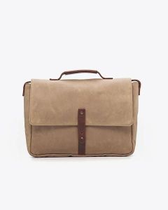 Exquisite Handmade Tan Leather Laptop Bag - Stylish & Functional