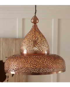 Rose Gold Handcrafted Moroccan Pendant Lamp