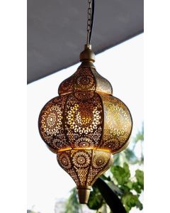 Handcrafted Copper Moroccan Pendant Lamps - Vintage Elegance for Indoors & Outdoors