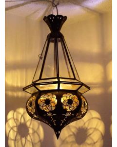 Handmade Grey Metal Moroccan Pendant Lamps - Vintage Charm