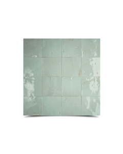 Solid Lark Green Moroccan Mosaic Tiles - Premium Handmade 6x6 Tiles