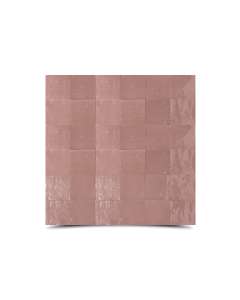 Moroccan Mosaic Tiles in Vibrant Mudy Peach - 6x6 Handmade Glamour