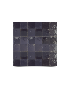 Moroccan Black Handmade Mosaic Tile - 12x12 inch Size