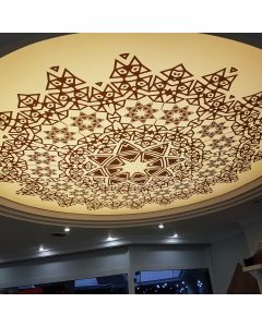 Moroccan Gypsum Plaster Ceiling Rose - Handcrafted Elegance