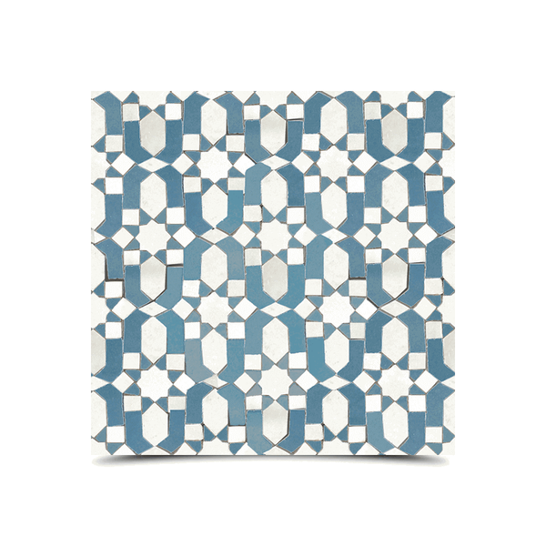 Moroccan Blue Mosaic Tile | Fez Handmade Zellige Collection