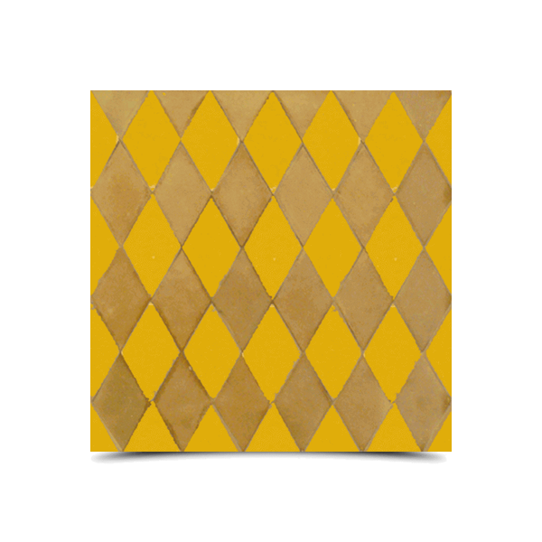 Moroccan Mosaic Yellow & Beige Pattern - Handmade Tiles