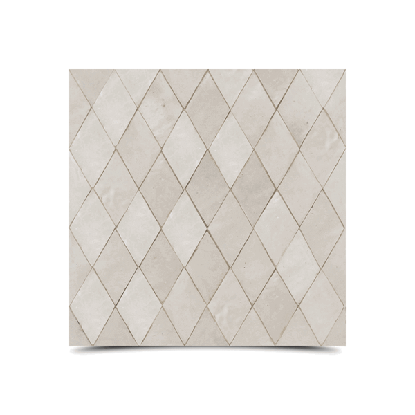 Moroccan Mosaic Pattern White Tiles - Handmade Geometric Design