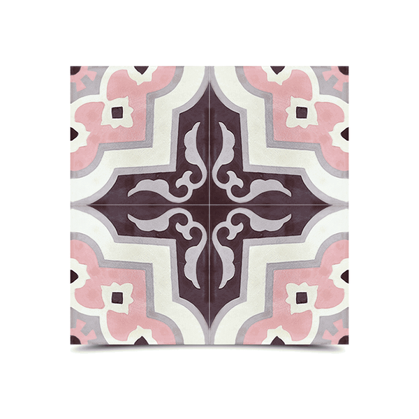 Moroccan Cement Purple Floral Tiles - High-Quality Designs