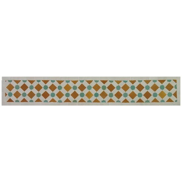 Moroccan Mosaic Border Tiles - Geometric Multicolor Design
