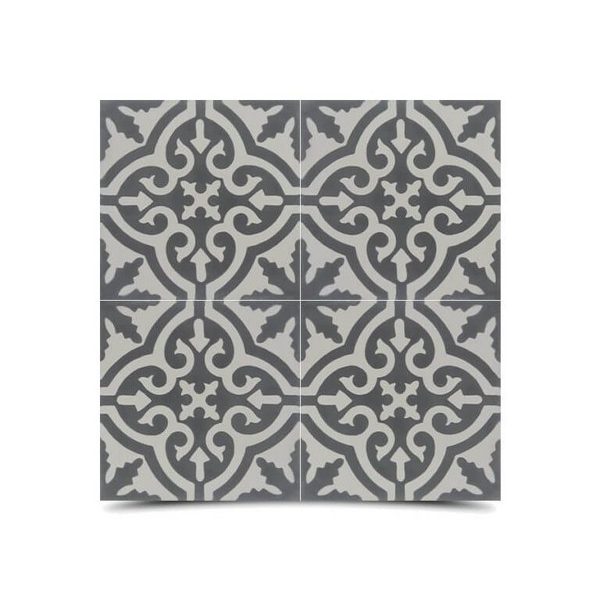 Moroccan Cement Pattern Gray Floor & Wall Tiles