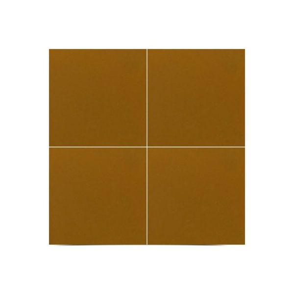 Solid Moroccan Cement Tiles in Caramel Color - High-Quality & Durable