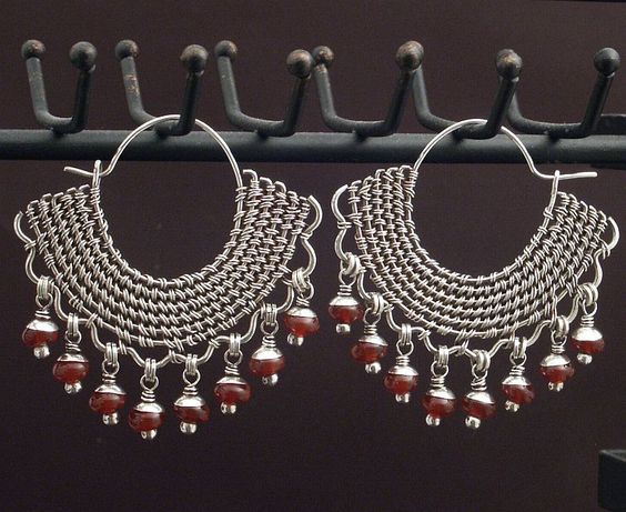 Moroccan Tuareg Berber Geometric Earrings - Handcrafted Contemporary Jewelry