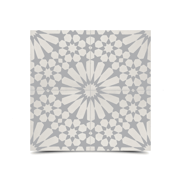 Moroccan Cement Pattern Gray Tiles - Authentic Moroccan Design