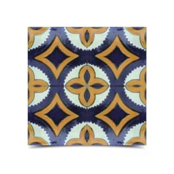 Moroccan Geometric Hand Painted Mosaic Tile
