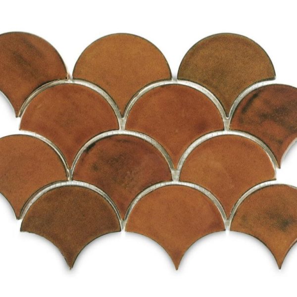 Moroccan Fish Scale Tiles - Amber | High-Quality & Vibrant