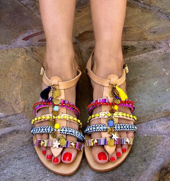 Bohemian Handcrafted Chic Sandals by Boho Vibes - Trendy & Comfortable Footwear