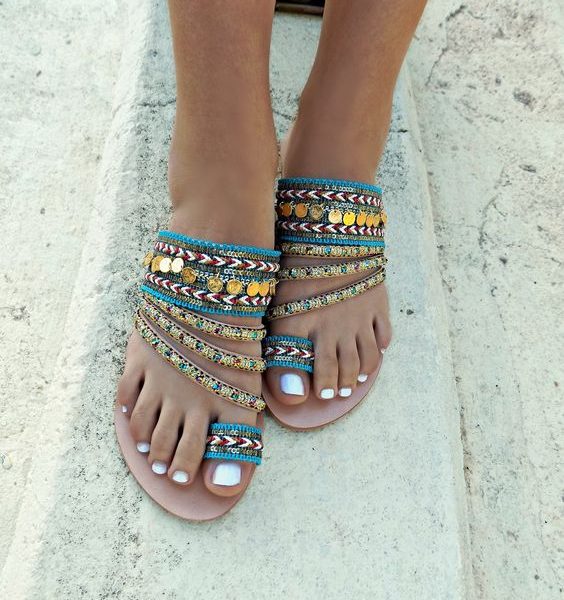 Boho Comfort Sandals 049 - Stylish Handcrafted Footwear