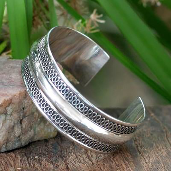 Moroccan Tuareg Berber Silver Geometric Bracelet